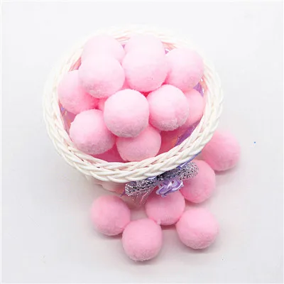 30mm 13pink Мульти размер белый розовый синий помпоны куклы DIY одежды материал ручной работы мягкие пушистые Помпоны мяч детские игрушки «сделай сам» Аксессуары 10 г - Цвет: 30mm 13pink