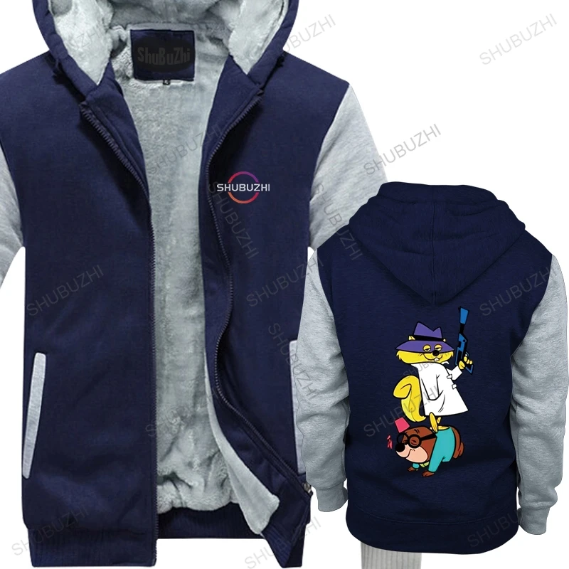 

new warm coat men fleece hoodie Secret Squirrel Retro Hanna Barbera Cartoon Poster unisex Outwear male sweatshirt thick hoody