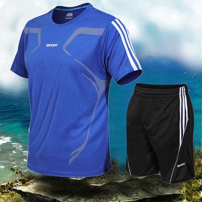

Men's sportswear set, 2pcs / set, badminton sportswear, for jogging and training