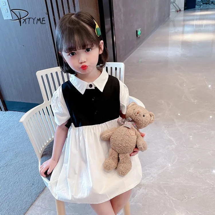 

Children's Clothes Girls Dresses Baby Girls Clothes Kids Summer Princess Summer 2021 New Shirt Dress Preppy Style Lolita