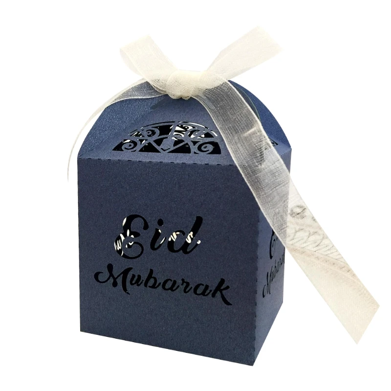 

Muslim Ramadan Hollow Out Candy Box Gold Silver Eid Chocolate Box Middle East 28GF