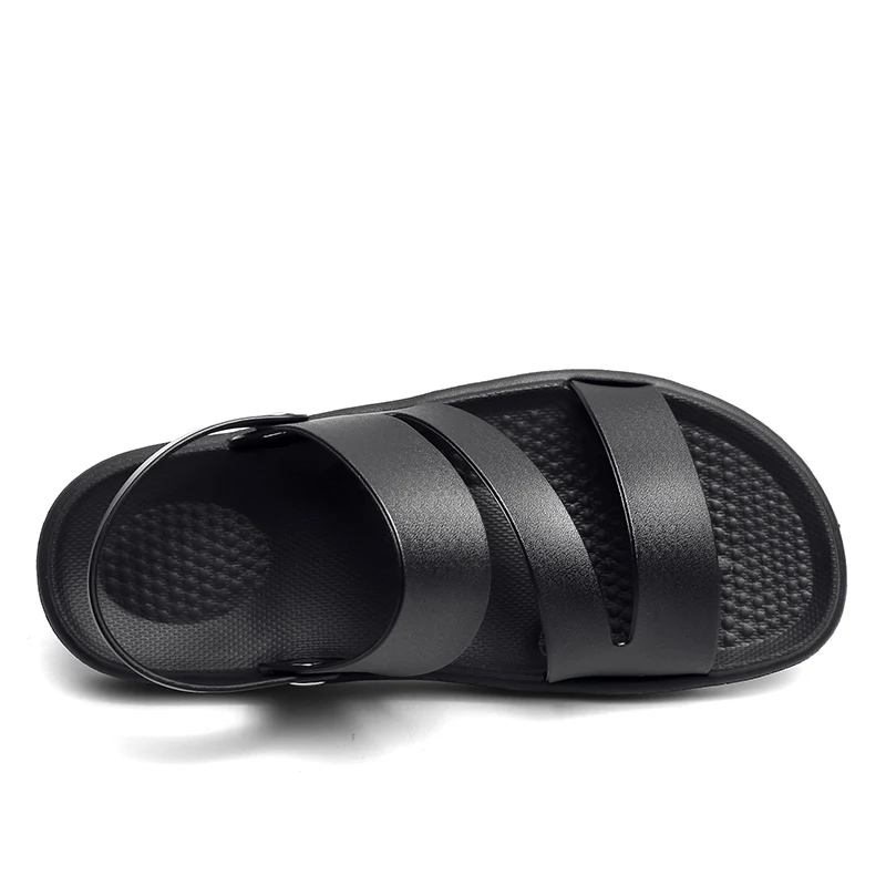 Мужские летние сандалии с дырками повседневные Нескользящие для улицы пляжные