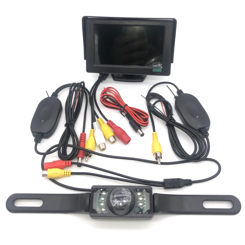 alarma coche Kit receptor y transmisor de vídeo inalámbrico, 2,4G, para cámara de Vista trasera de coche y pantalla de DVD, marcha atrás, envío directo
