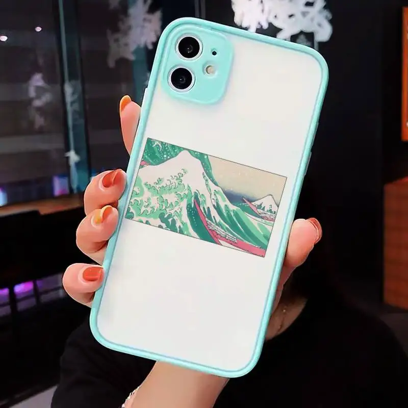 

Hokusai The Great Wave luxury Phone Cases fundamatte transparent For iphone 7 8 11 12 plus mini x xs xr pro max cover