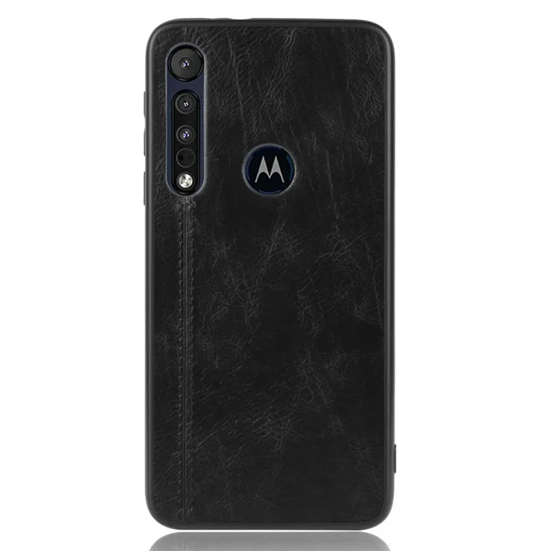 Для Motorola One Macro чехол мягкий кожаный из ТПУ силикона телячьей кожи искусственной