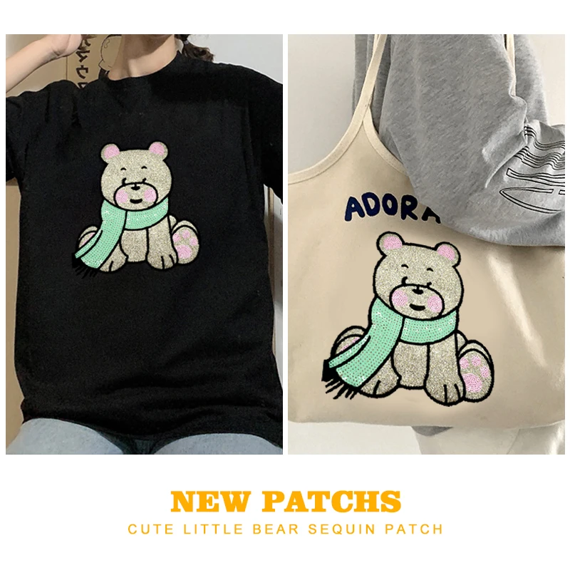 Детская заплатка на одежде милый медведь большие нашивки для одежды вышивка