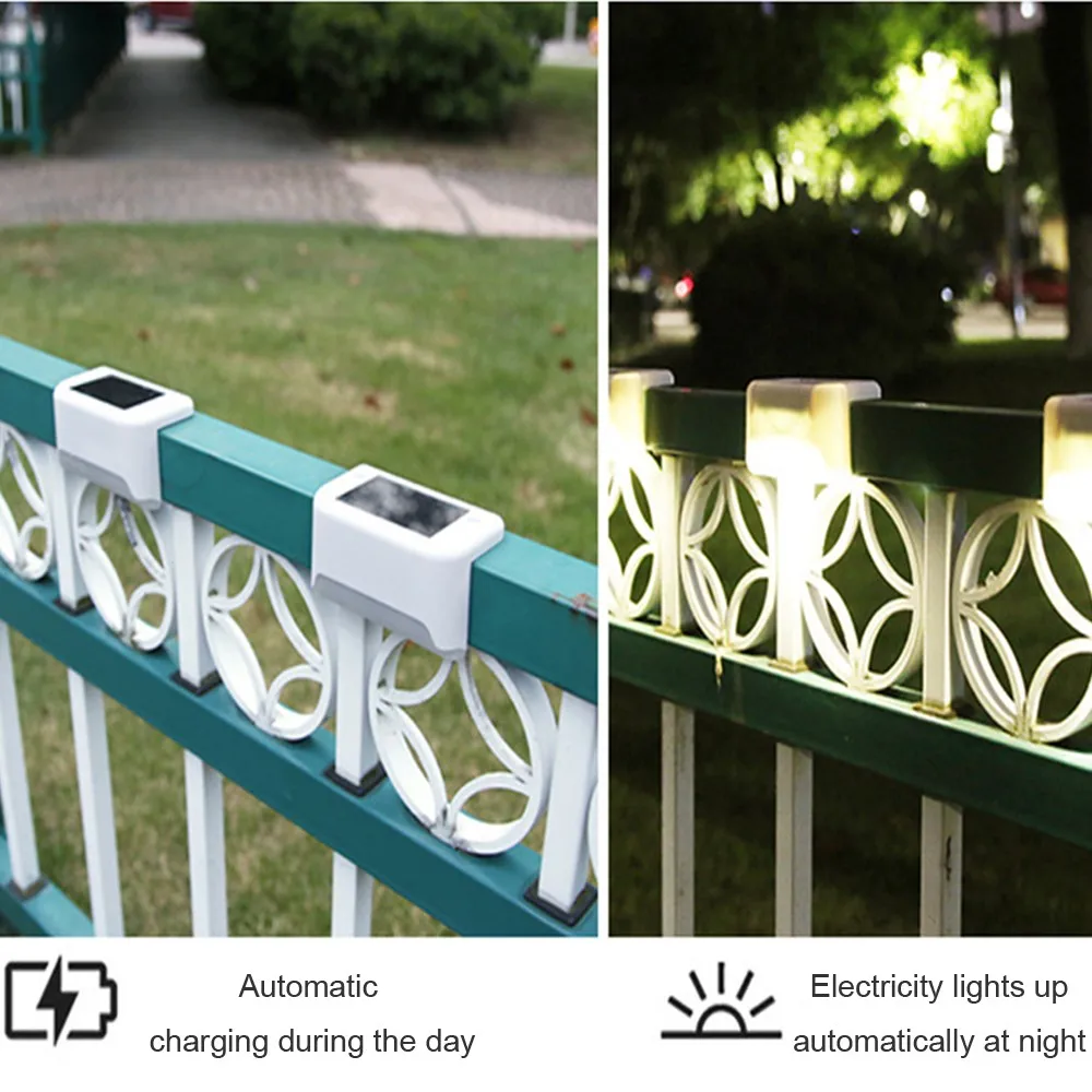 

LED Solar Deck Lights IP65 Waterproof Solar Wall Fence Light Outdoor Garden Pathway Yard Patio Stairs Steps Lamps Garden Tools