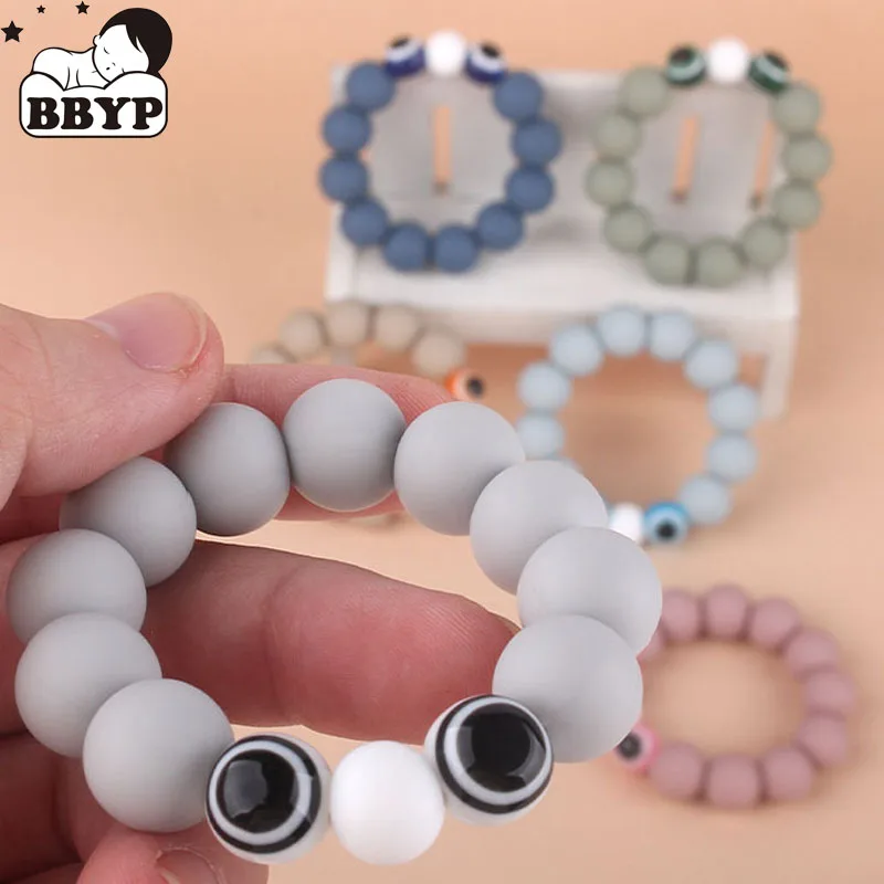 

Baby Animal Teething Bracelet 1PC Silicone Baby Teether Multicolor BPA Free Food Grade Toy Rattle