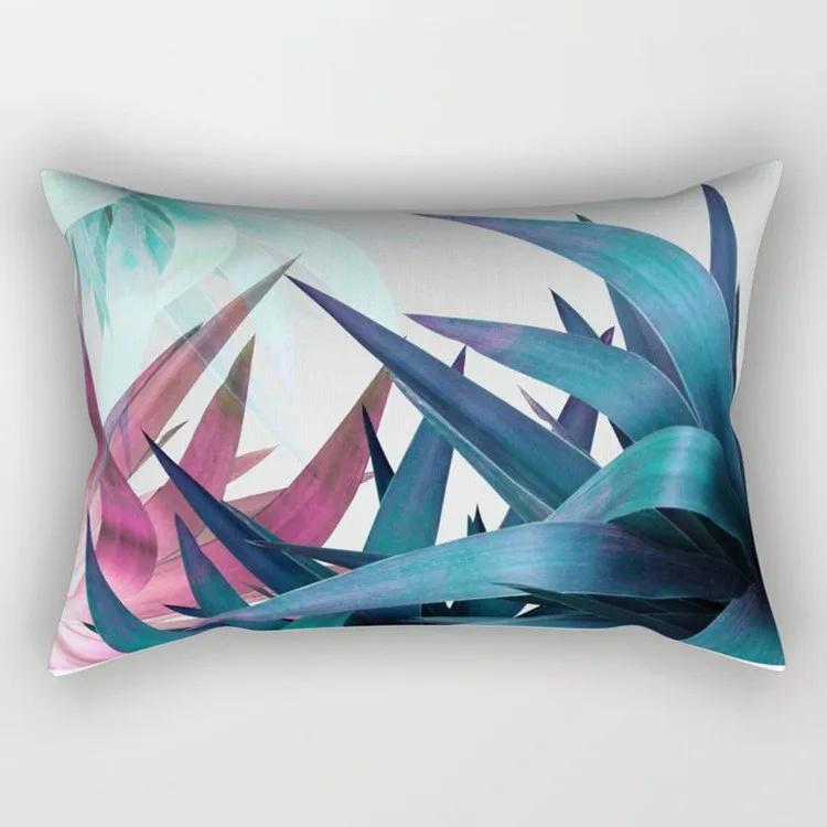 

Rectangle Cushion Cover Tropical Plant Leaf Pillow Covers Decorative Sofa Cushions 30x50 Polyester Throw Pillows Pillowcases