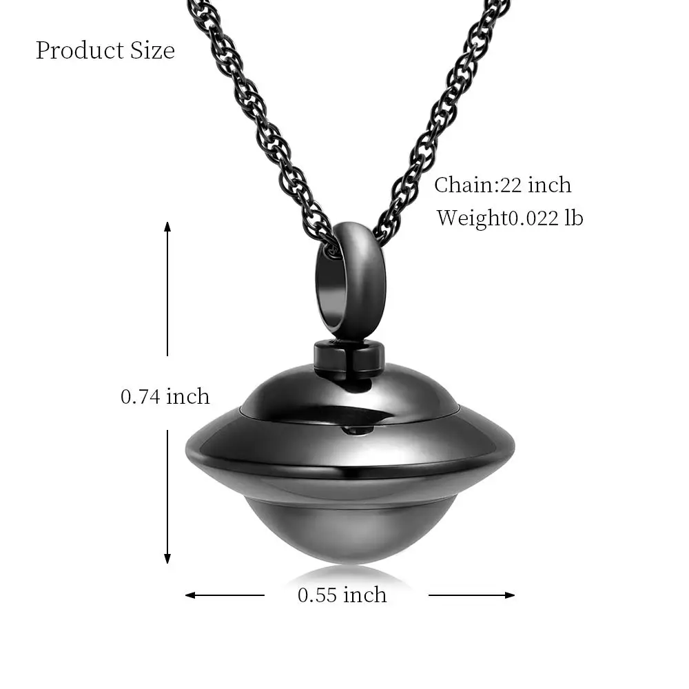 IJD10065 памятный сувенир для кремации из нержавеющей стали черный космический