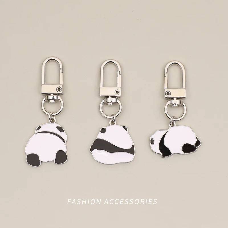 

Cute Panda Diy Keychain Kawaii Airpods Anime Key Chain Accessories Pendant For Clothes Backpack KeyRing Gift for Women Couple