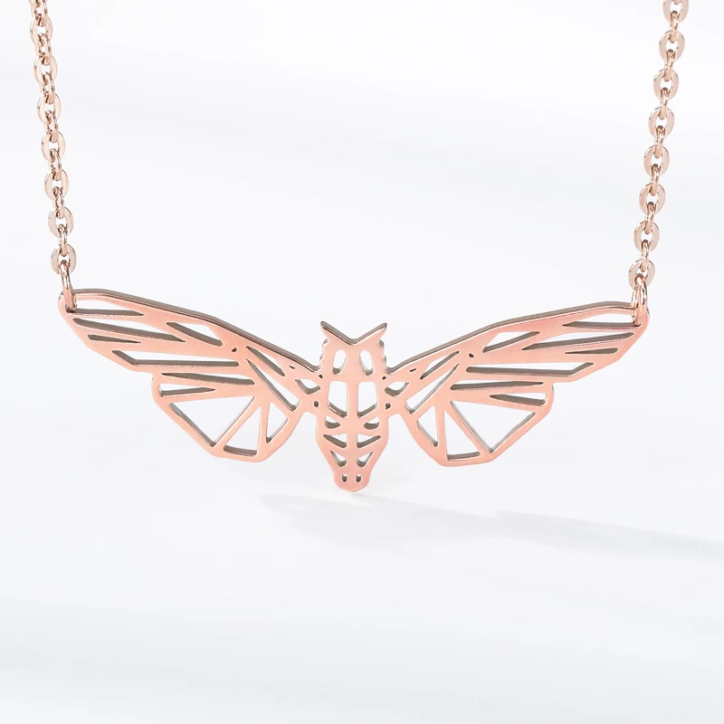 Ожерелье с подвеской в виде насекомых золотого цвета для женщин стальная цепочка