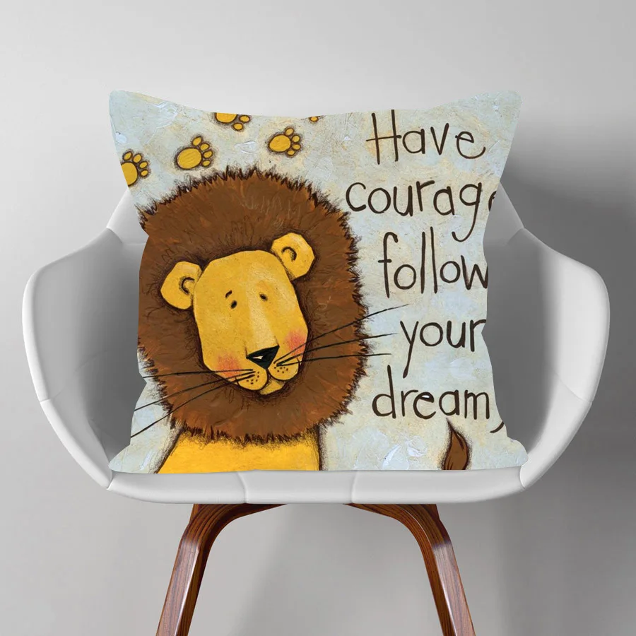 Мультфильм милый Животные накидки на подушки сильный Творческий любимым