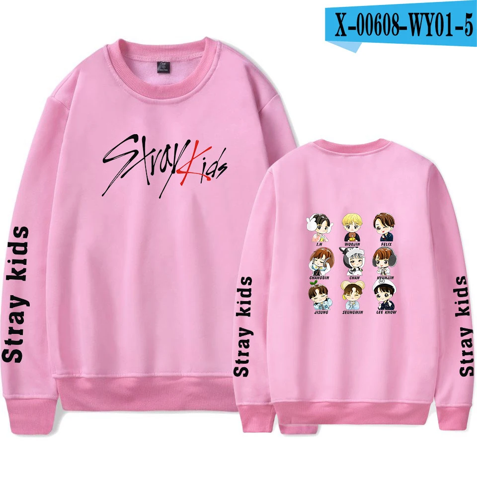 SHEIN сбивается на мягкой подкладке Толстовка для детей с О-образным вырезом популярные Повседневное пуловеры KPOP круглый вырез горловины Новинка уличная одежда унисекс в стиле Харадзюку Толстовка - Цвет: Pink
