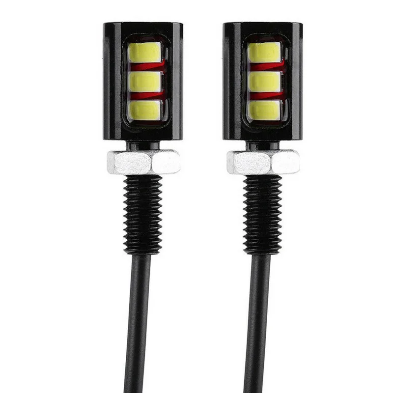 

Aluminum Car Tuning Motorcycle Auto Number License Plate Screw Bolt Light 3 LED Lamp White 2pcs Gadget Decoration Accessories