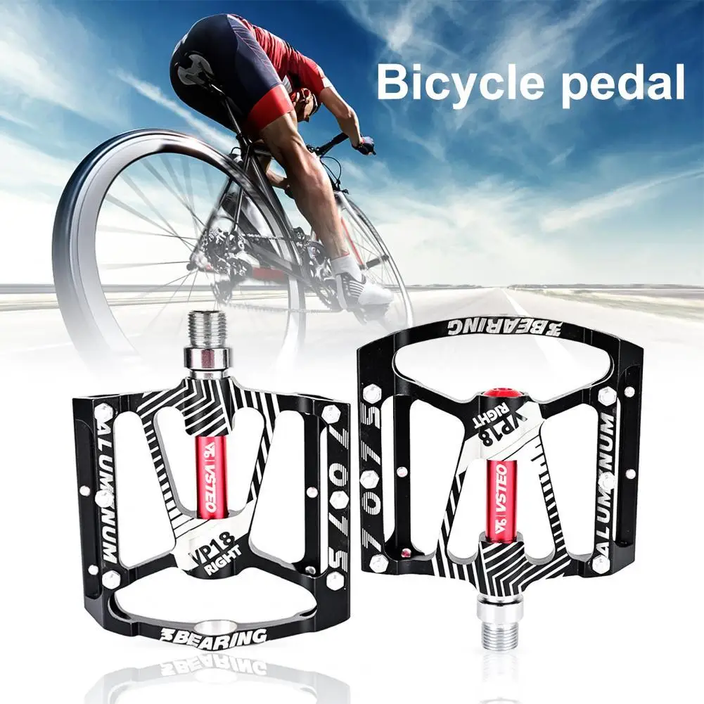 

1Pair Bike Pedal Ultralight High Strength Aluminum Alloy Bicycle 3 Bearings Cycling Pedal for MTB MTB Flat Platform