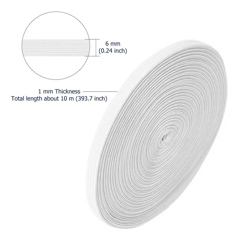 10 м/лот полиэфир резинки 6 мм широкая эластичная резиновая лента для брюки одежда