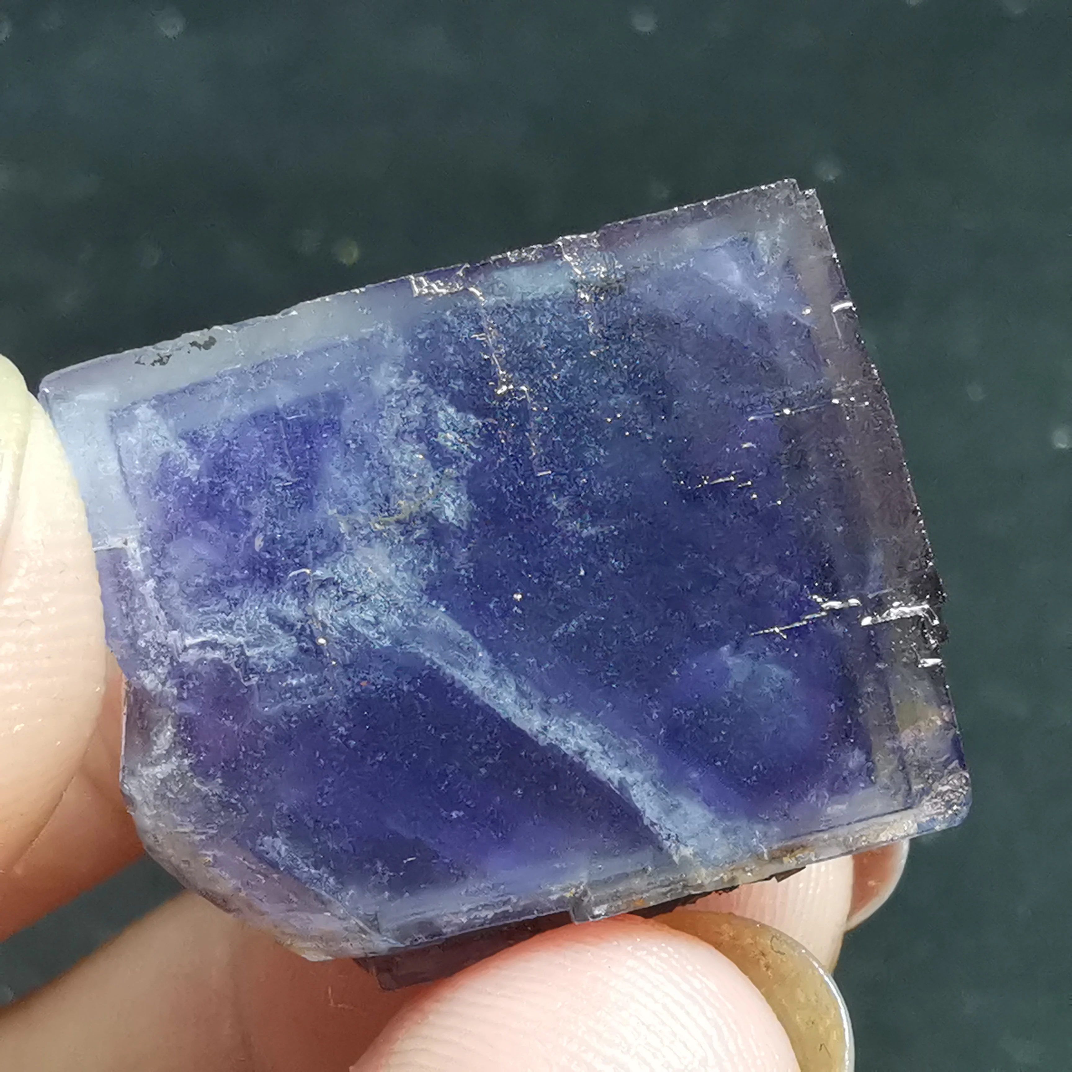 

14.9gNatural rare purple fluorite cluster mineral specimen stone and CRYSTAL HEALING CRYSTAL QUARTZ GEM