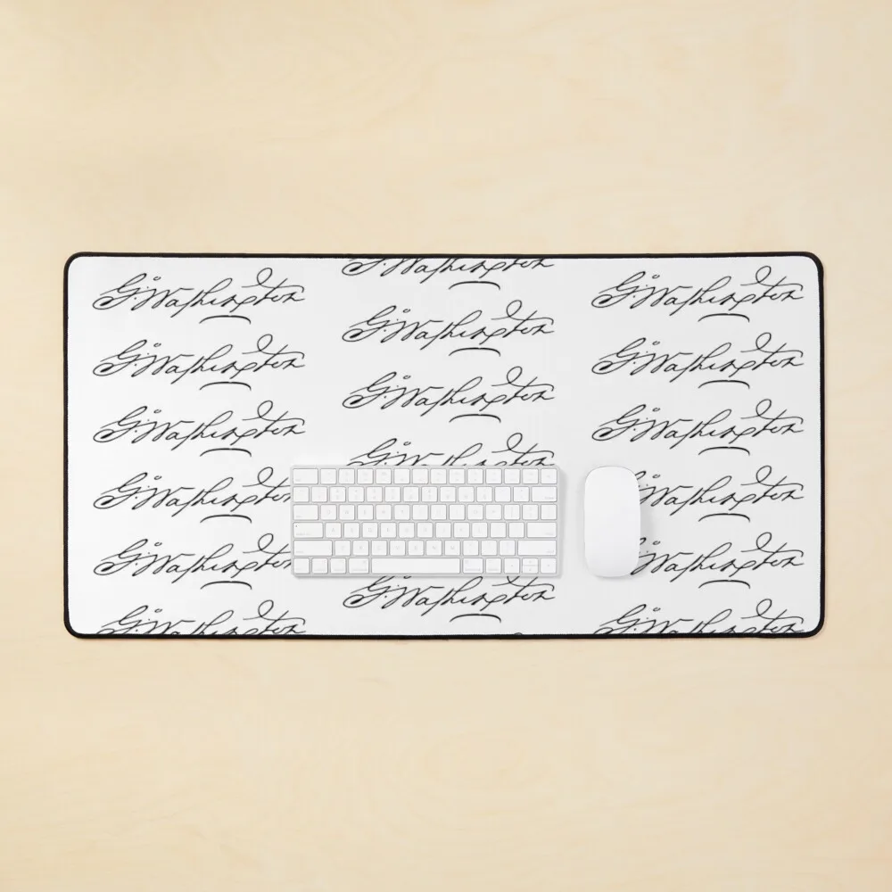 

George Washington signature Mouse Pad Gamer Waterproof Desk Mat Portable Large Computer Mousepad Keyboard Table Cover for Dota