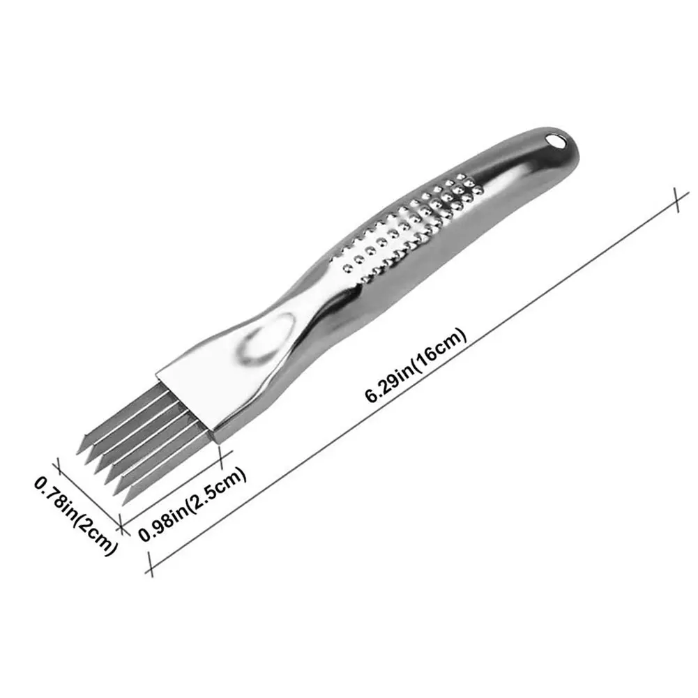 

1pcs Stainless Steel Green Onions Cutter Slicer Scallion Shredder Kitchen Vegetable Shredder Slicer Cutter Easy Handle Tool