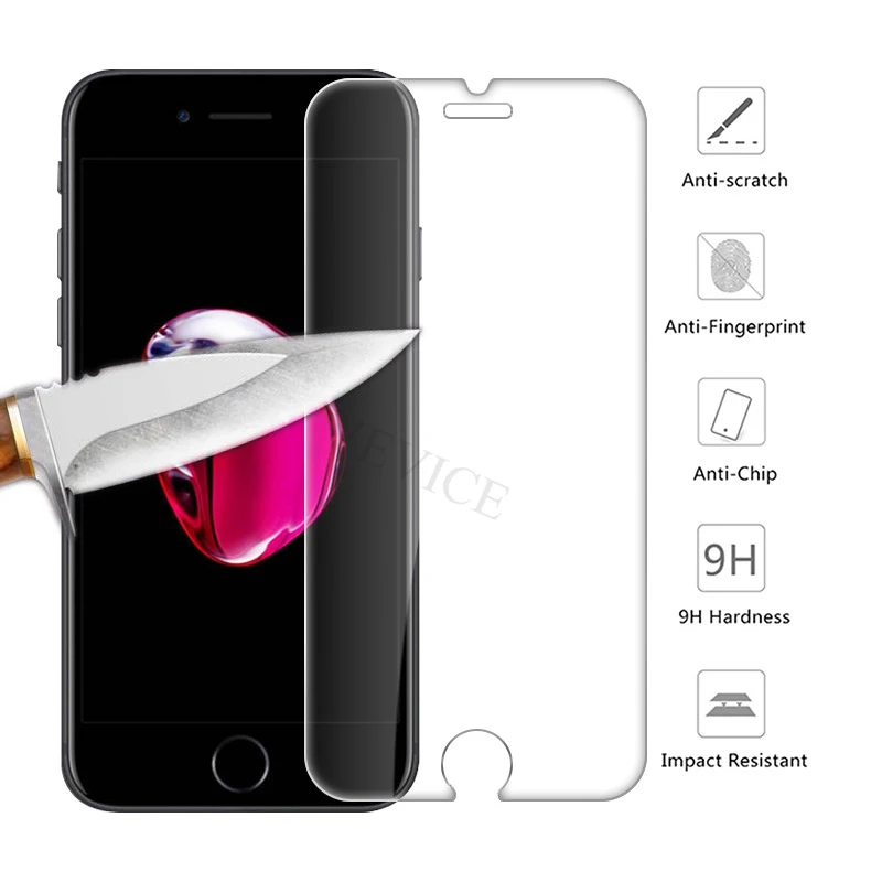 Ультратонкое закаленное стекло 9H для iPhone 7 8 6 6S Plus X XR XS Max Защитная пленка экрана 11
