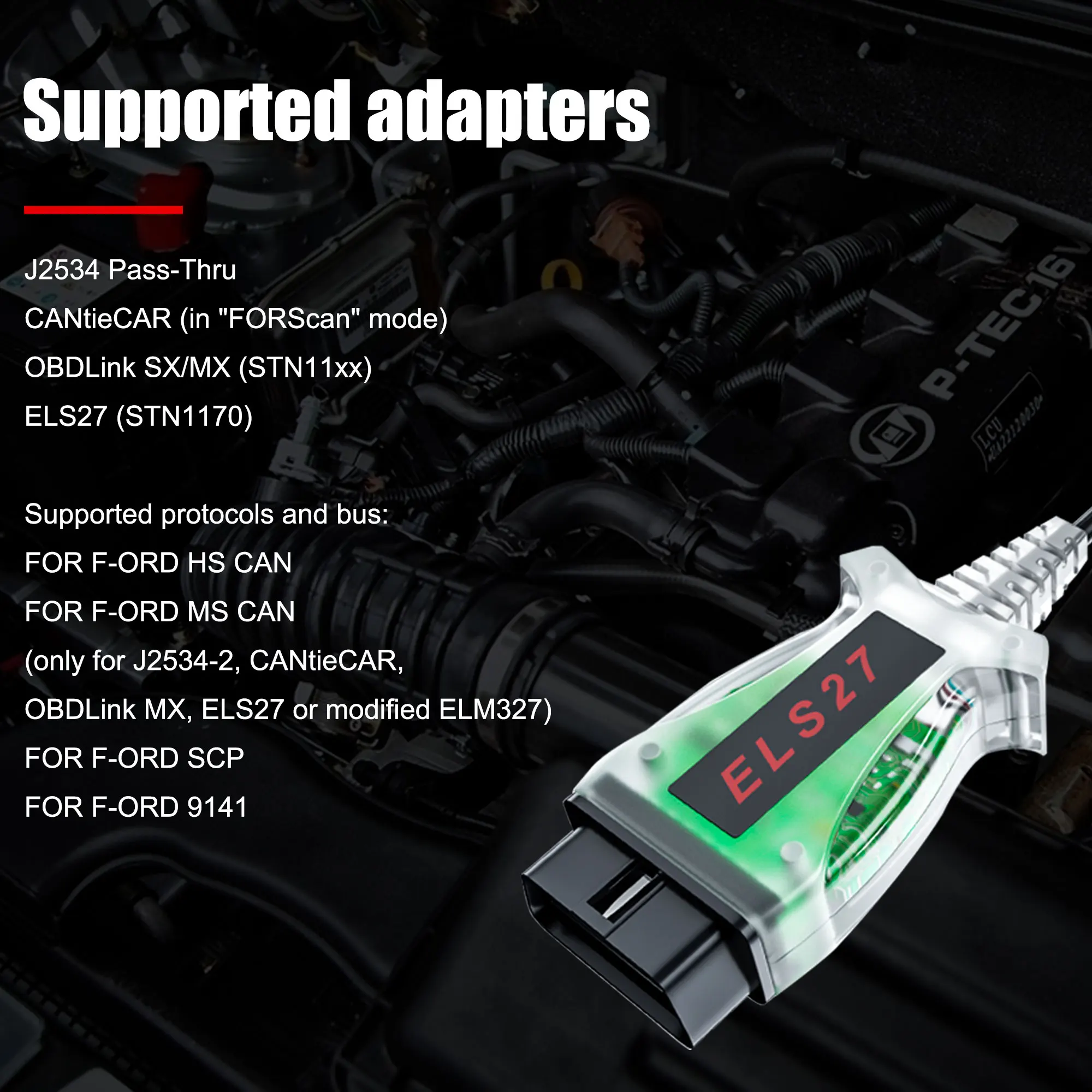 10 шт. OBD2 ELS27 сканер FORScan для Ford/Ma-zda/Lin-coln/Me-rcury поддержка & J2534 Диагностический