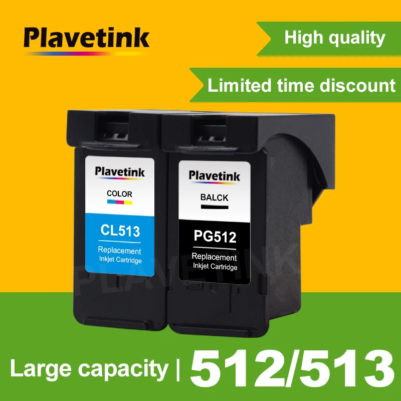 

Plavetink For Canon PG512 CL513 Ink Cartridge PG-512 CL-513 Compatible For Canon Pixma iP2700 iP2702 MP240 MP250 MP252 MP260