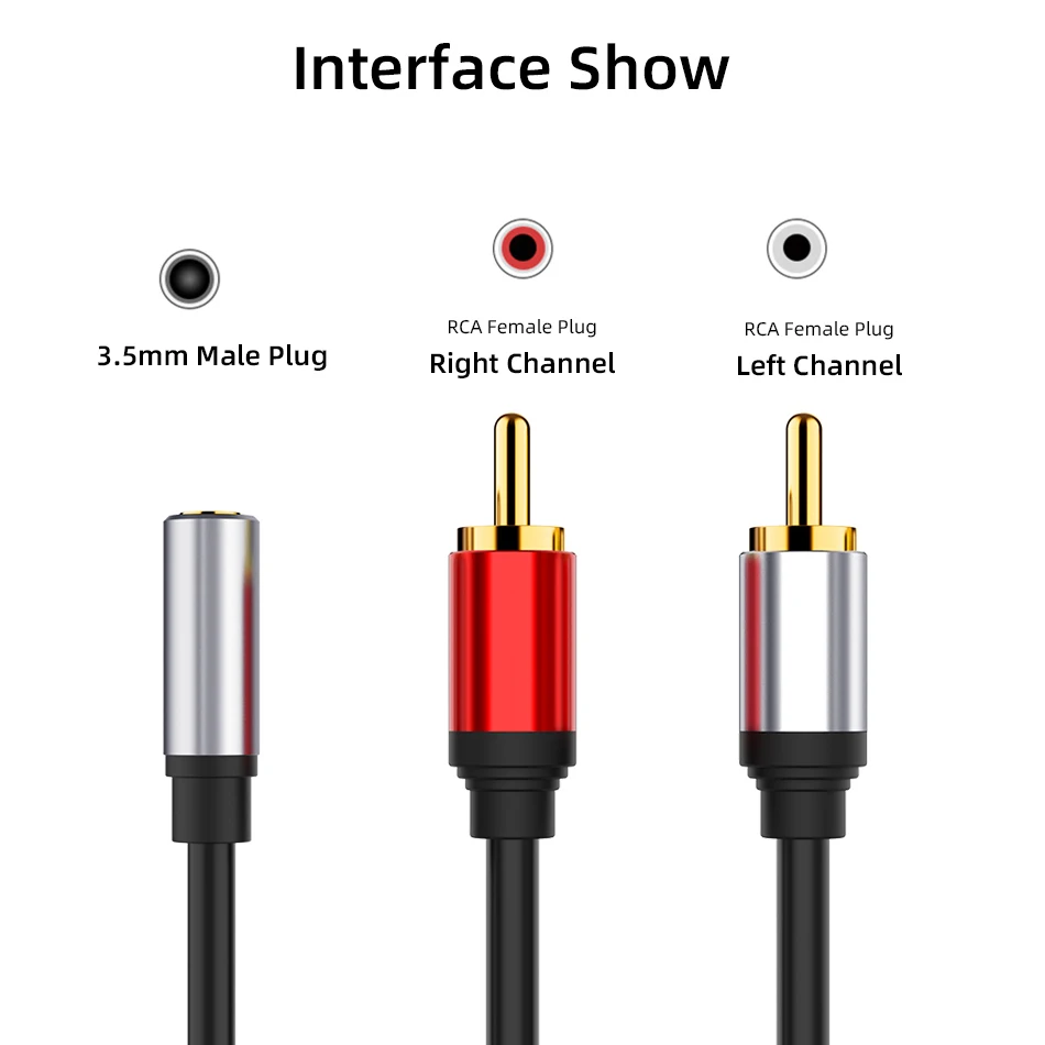 Аудиокабель RCA 3 5 мм кабель для видеоплеера 2 aux аудиоадаптер Aux iPhone DVD плееров ТВ VCD
