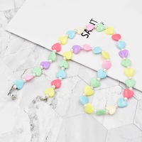 2021 new ins candy color butterfly bow tie acrylic lanyard mask beaded chain glasses chain for women girls travel accessory