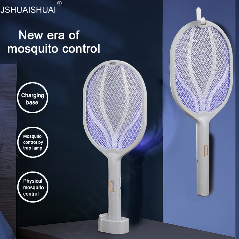 

NEW 2 IN 1 Intelligent Household Mosquito Killer Lamp Electric Shock Mosquito Swatter USB Recharg Eable Bug Zapper Mosquito Trap