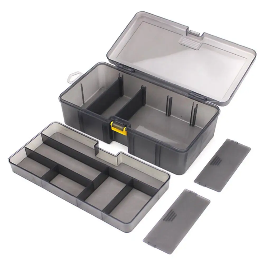 55% Discounts Hot! Waterproof Plastic Double Layer Fishing Tackle Lures Hook Bait Box Storage Case