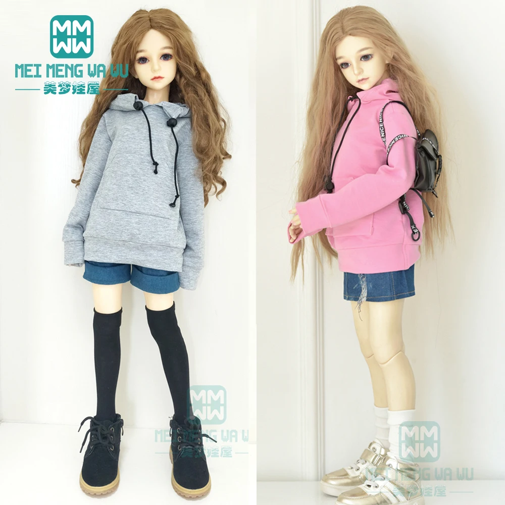 Одежда для кукол BJD 1/3 белая модная повседневная одежда + джинсовые шорты|Куклы| |