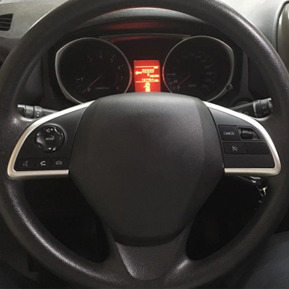 

Silver Adge Styling Steering Wheel Switch Panel Cruise Audio Volume Control Button For Mitsubishi ASX Outlander 3 Mirage L200