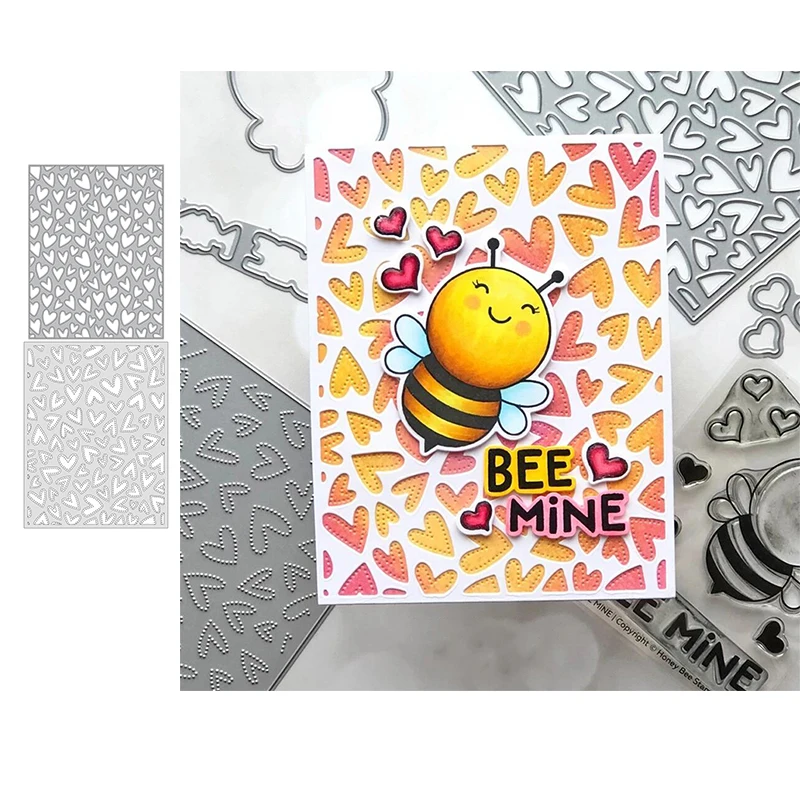 

Металлическая высечка для Дня Святого Валентина, фотоальбом «сделай сам», альбом для скрапбукинга, 3D Творческая поздравительная открытка, ...