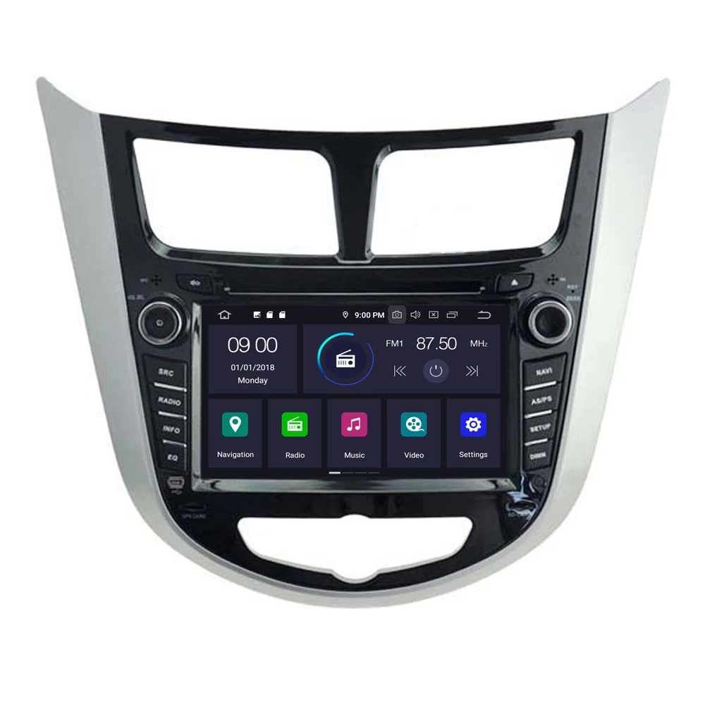 Автомобильный мультимедийный плеер RoverOne для Hyundai Verna Solaris Accent I25 Android 10 0 сенсорный