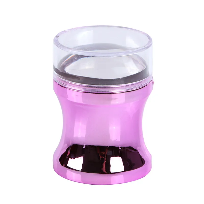 Зеркальный штамп для ногтей набор скребков Прозрачная силиконовая головка