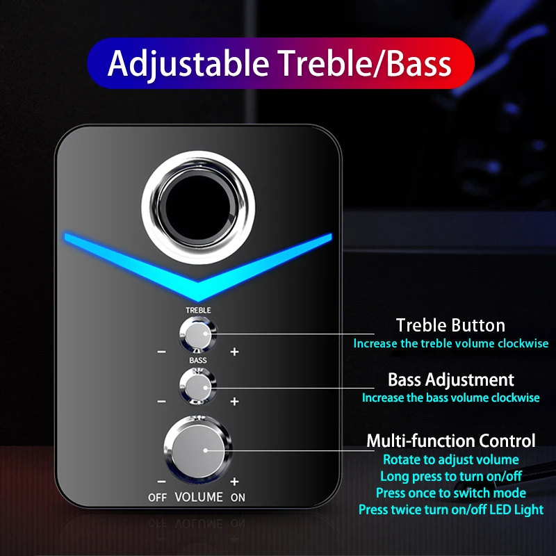 

2021 New Home Theater System PC Bass Subwoofer Bluetooth Speaker Computer Speakers Music Desktop Laptop Altavoces TV Wireless