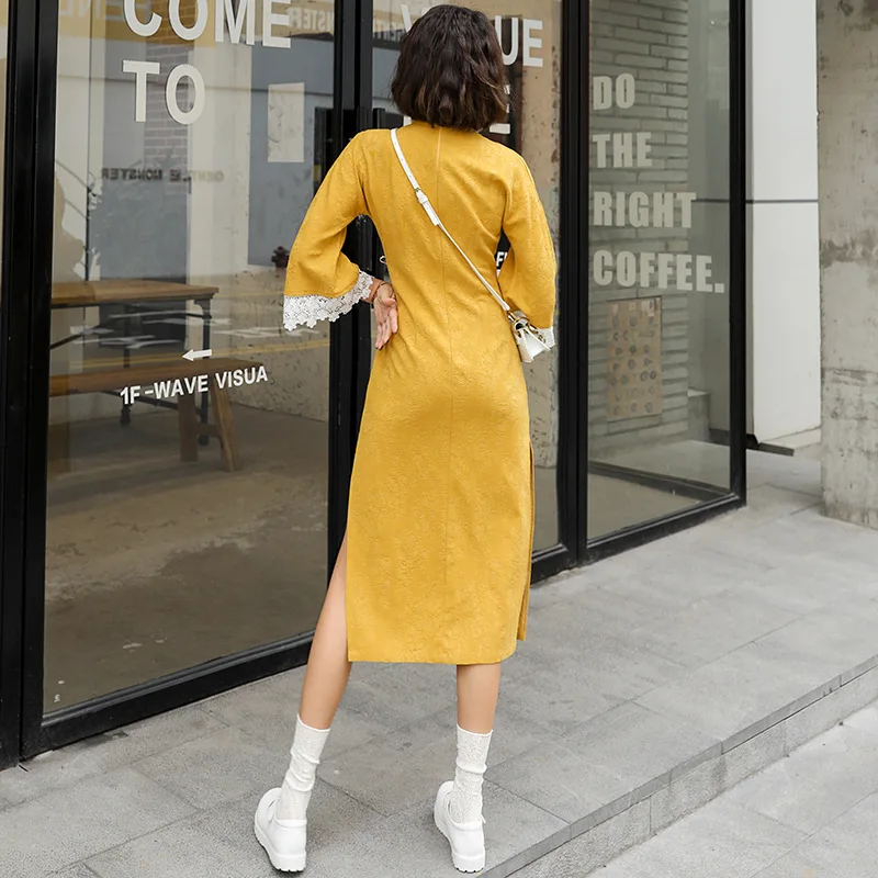 Современное хлопковое вьетнамское китайское женское платье для девочек 2020 qipao |