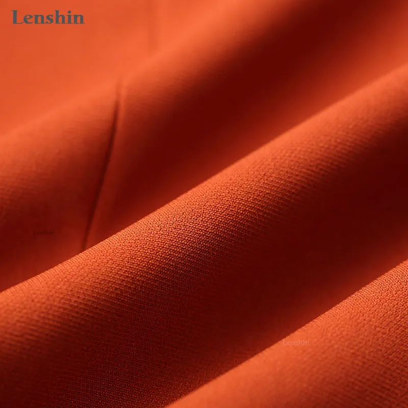 Lenshin, новинка, модные женские брючные костюмы, набор, деловые, формальные, с длинным рукавом, из кусков, блейзер и брюки, для офиса, для девушек, коричневая Рабочая форма