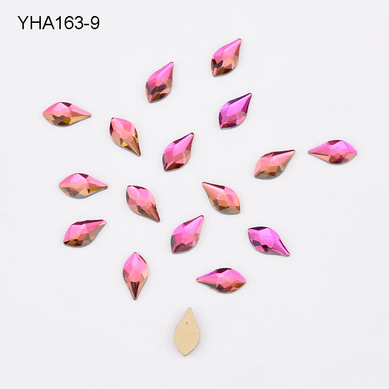 YHA163-9 10 шт хрустальные бриллианты для ногтей дизайн капли Пришивные АВ маркиза украшения для ногтей камень Стразы для ногтей YHA161~ 63 - Цвет: YHA163-9