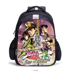Ортопедический рюкзак для мальчиков и девочек, детский школьный ранец с аниме Невероятные приключения Джоджо, сумка на плечо, 16 дюймов