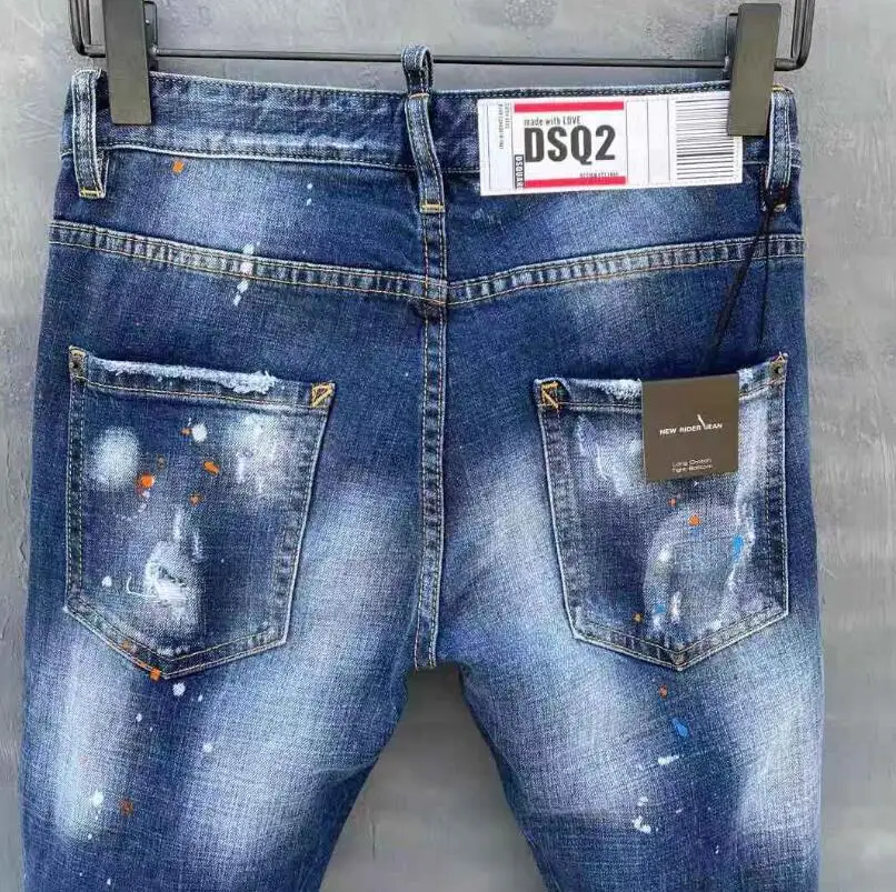 2021 jeans streetwear women classic,Authentic DSQUARED2,Retro,Italian brand ,Women/Men Jeans,locomotive,Jogging jeans,DSQ025