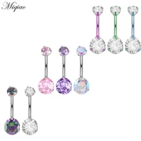 miqiao 1pcs hot selling creative diamond studded belly button nail body piercing jewelry