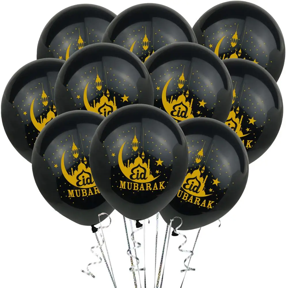 10 шт. Eid Mubarak воздушные шары RamadanDecorations мусульманский Iftar латексные гелий Air Ball