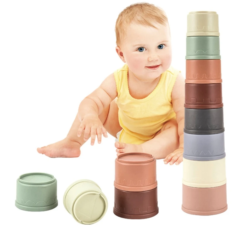 

Funny Environmentally Friendly Kids Stacking Toy Stacking Cup of Early Education for Baby Brain Game of Early Education