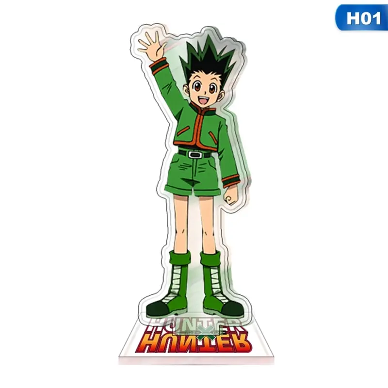 

1pc Anime Cartoon Figure Killua Zoldyck Kurapika Double-sided Stand Figure Model Table Plate Decoration Gifts