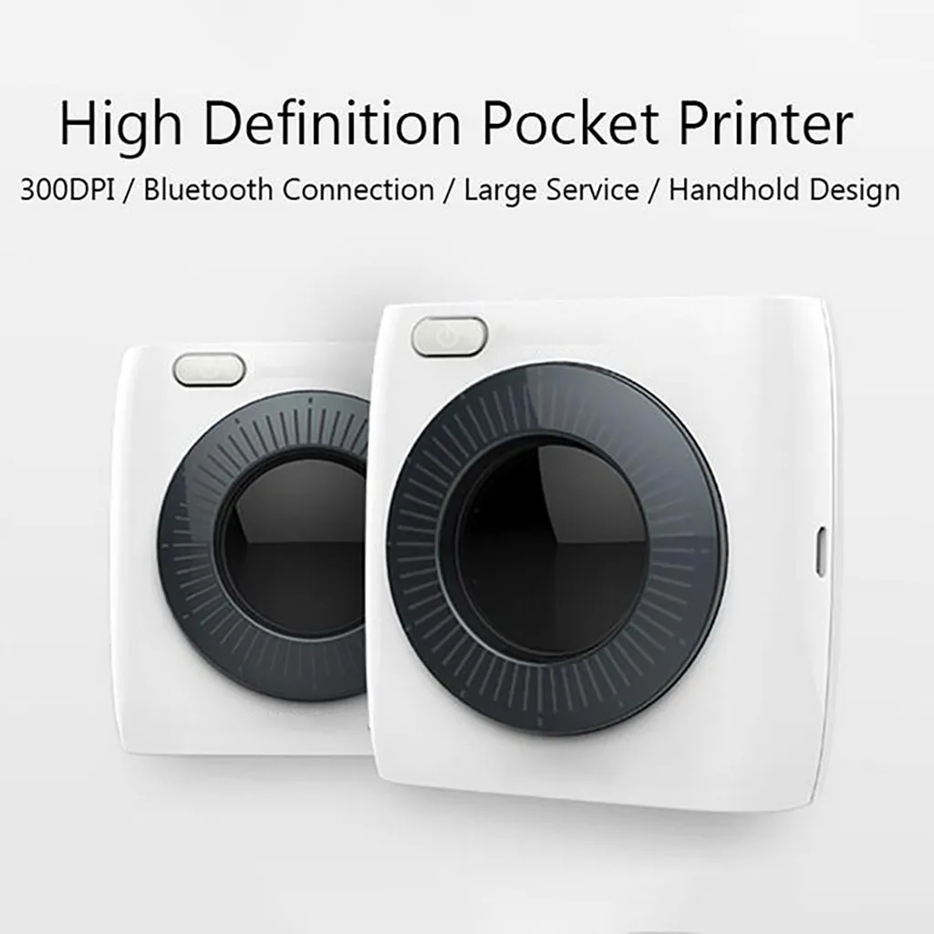 Портативный Карманный фотопринтер беспроводной термопринтер с этикетками Bluetooth