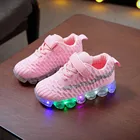 Детская обувь 2019, детские кроссовки для маленьких девочек со светодиодной подсветкой, кроссовки для бега, детская обувь для девочек, дышащая новая спортивная обувь #5