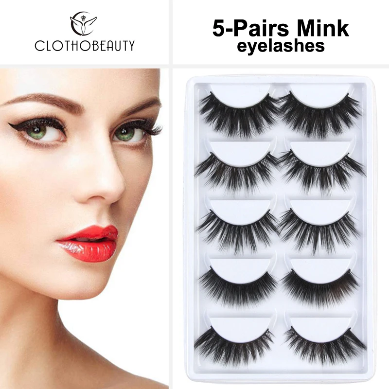 Clotobeauty 5 стилей пар ручной работы 3D Роскошные 100% настоящие норковые натуральные
