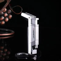 cool straight gas windproof butane pendant alloy metal lighter cigar wormwood special cigarette lighter mens gift gadgets
